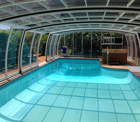 Photo of an Omega swimming pool enclosure