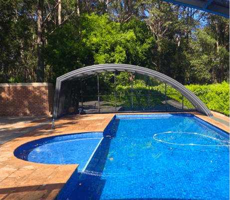 Photo of a Ravena model swimming pool enclosure