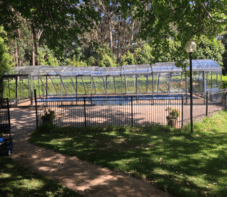 Photo of a Ravena model swimming pool enclosure