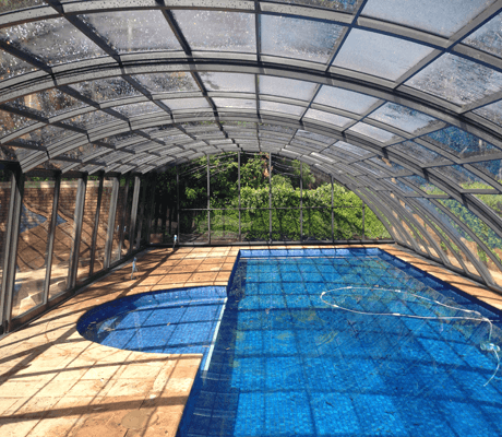 Photo of a Ravena model swimming pool enclosure