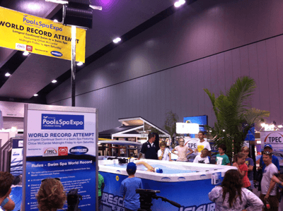 Photo of a spa at the SPASA Pool and Spa Expo