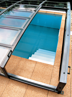 Open Pool Enclosure Door