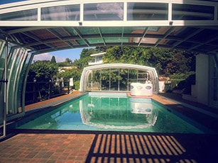 Photo of an Omega High swimming pool enclosure