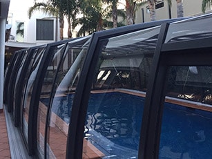 Photo of an Omega High swimming pool enclosure