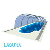 Illustration of a Luguna swimming pool enclosure model