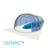 Illustration of an Olympic swimming pool enclosure model