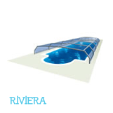 Illustration of a Riviera swimming pool enclosure model