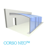 Illustration of a Corso NEO swimming pool enclosure model