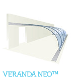 Illustration of a Veranda NEO swimming pool enclosure model