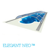 Illustration of a Elegant NEO swimming pool enclosure model