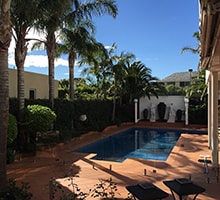 Photo of an Omega High swimming pool enclosure