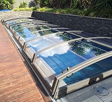 Photo of an Imperia NEO low swimming pool enclosure