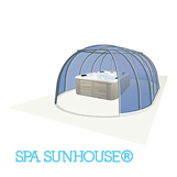 Illustration of a Spa Sunhouse spa dome model