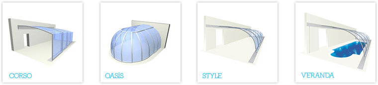 Terrace Enclosure model range Illustration of the Terrace Enclosure model range