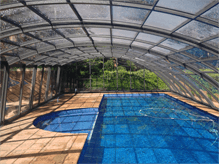 Inside of an Oceanic High swimming pool enclosure Photo of the inside of an Oceanic High swimming pool enclosure
