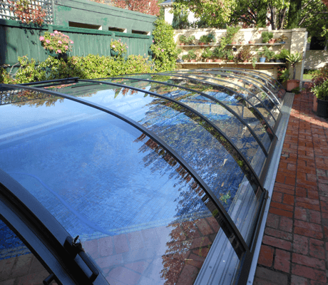 Photo of an Elegant swimming pool enclosure